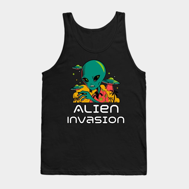 Alien Invasion Tank Top by JT Hooper Designs